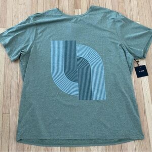 Algo heathered green quick dry wicking upf 40 large graphic 2XL short sleeve tee